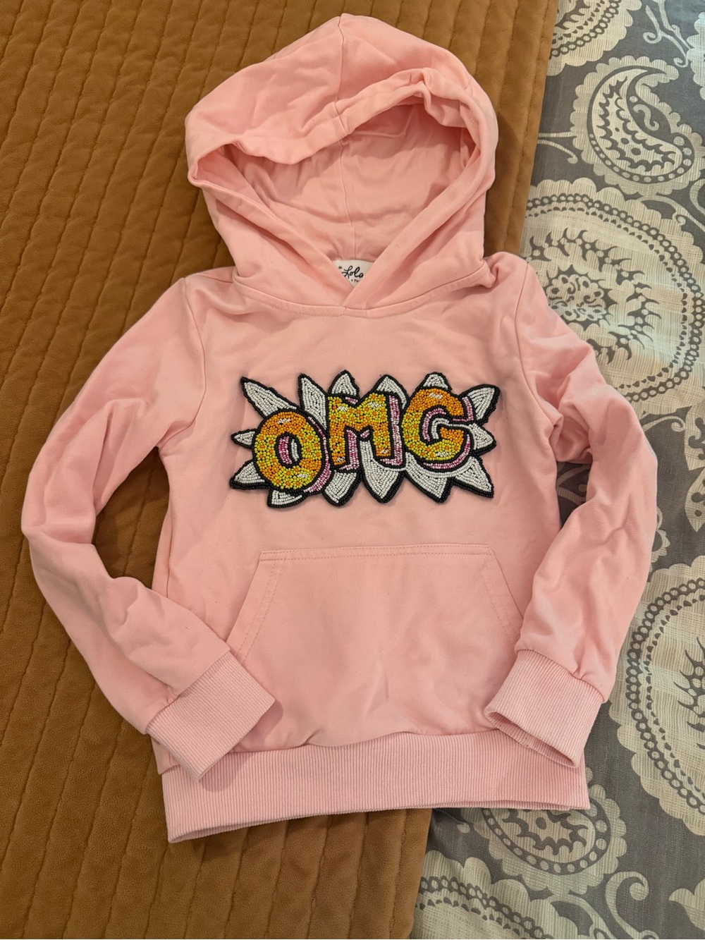 Lola and the Boys Beaded OMG Hoodie size 6